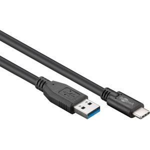Goobay USB-C naar USB-A kabel - USB3.0 - tot 2A / zwart - 3 meter