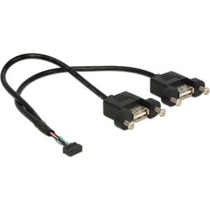 Pin header naar USB A kabel - Delock