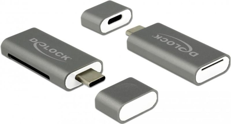 USB C 2 in 1 kaartlezer - Delock