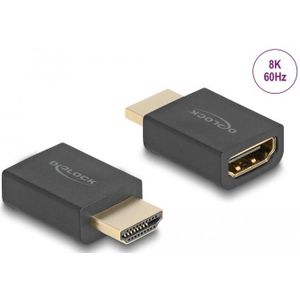 High Speed HDMI with Ethernet Adapter Stecker zu Buchse 8K 60 Hz schwa