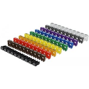 Delock - Kabelmarkeringsclips - Geassorteerde Kleuren - 100 Stuks - Voor Kabels Tot 6 mm
