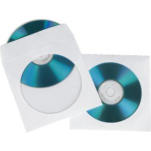 Hama CD/DVD sleeves papier wit 50-pack