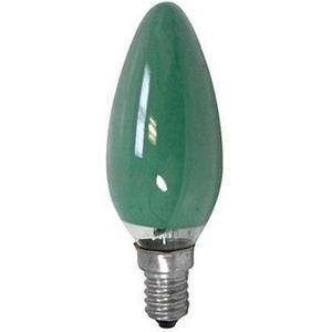 Schiefer - E14 Kaars Gloeilamp - Groen - 25W - Dimbaar