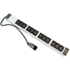 Plenty - 19 inch Stekkerdoos - 12-voudig - 3 meter - Max. belasting 230V/16A