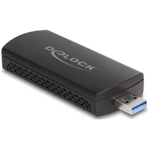 Delock - Wi-Fi 6E - Dualband WLAN USB-adapter - Zwart - AX5400 2 x 2402 + 574 Mbps