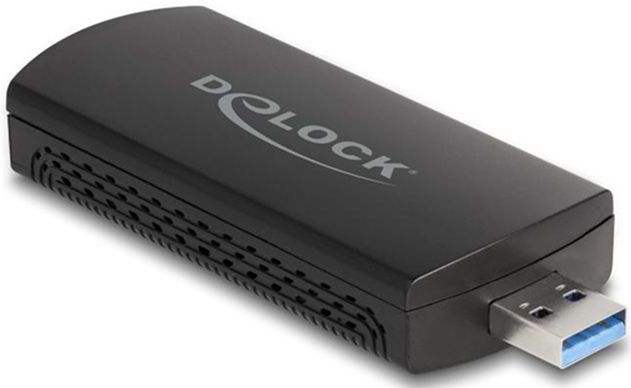 Delock - Wi-Fi 6E - Dualband WLAN USB-adapter - Zwart - AX5400 2 x 2402 + 574 Mbps
