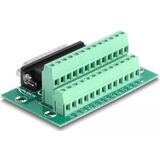 Delock - Terminalblokadapter - D-sub 25 Pin Mannelijk - Geschikt voor 24 tot 12 AWG