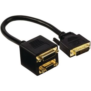 DVI-I naar DVI + VGA splitter - Delock