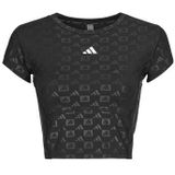 adidas  Hyperglam Training Emboss T-Shirt  Shirts  dames Zwart