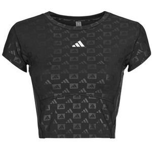 adidas  Hyperglam Training Emboss T-Shirt  Shirts  dames Zwart