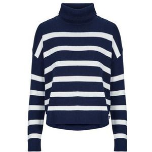 Trui met rolkraag in grof tricot PETIT BATEAU. Wol materiaal. Maten XS. Blauw kleur
