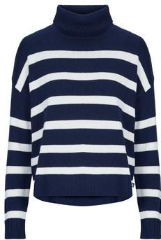 Trui met rolkraag in grof tricot PETIT BATEAU. Wol materiaal. Maten XS. Blauw kleur