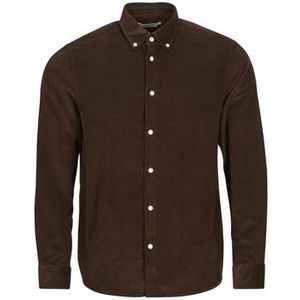 SELECTED - SLHDANNI - Overhemd - Donkerbruin - Corduroy - Lange Mouw