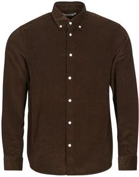 SELECTED - SLHDANNI - Overhemd - Donkerbruin - Corduroy - Lange Mouw
