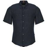 BOSS - Rash 2 - Overhemd - Blauw - Korte Mouw