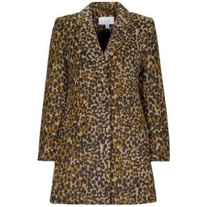 VILA - Rechte Jas - Luipaardmotief - Halflang - Polyester
