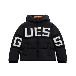 Guess  HOODED PADDED JACKET  jassen  kind Zwart