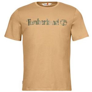 Timberland  Camo Linear Logo Short Sleeve Tee  Shirts  heren Beige