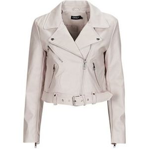 Only  ONLNEWVERA FAUX LEATHER BIKER CC OTW  jassen  dames Beige
