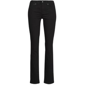 Levis  712 SLIM WELT POCKET  Broeken  dames Zwart