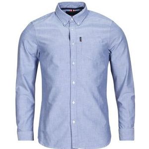 Superdry  OXFORD ESSENTIAL  overhemden  heren Blauw