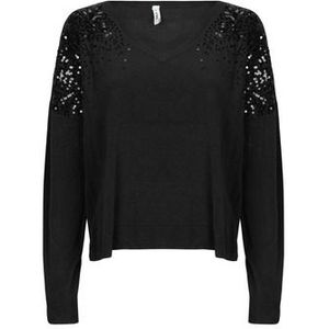 Onlstarry - Gebreide Pullover - Glitterdetail - V-Hals - Lange Mouwen - Oversized Fit