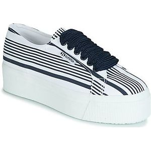 Superga  2790 COT MULTI STRIPE W  Sneakers  dames Wit