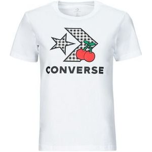 Converse  CHERRY STAR CHEVRON INFILL TEE WHITE  Shirts  dames Wit