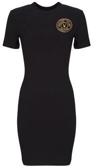 Versace Jeans Couture - Jurk - Goud/Zwart - Jersey - Korte Lengte
