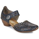 Rieker - Pumps - Blauw - Leer - Elegante Hak 4 cm