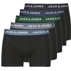 Jack &amp; Jones  JACSOLID TRUNKS 5 PACK OP  Boxers heren Zwart