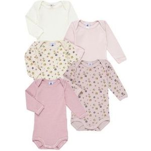 Petit Bateau  BODY US ML ROSAMINI PACK X5  Pyjama's / nachthemden kind Roze