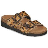 Kickers - Lisa - Teenslippers - Zwart - Leer