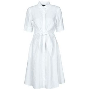 Ralph Lauren - Wakana 3/4 Mouw Casual Jurk - Wit - Linnen