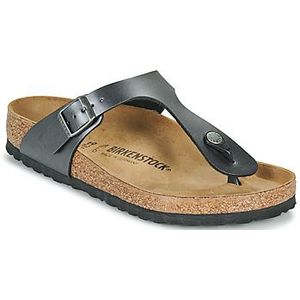 BIRKENSTOCK  Gizeh BF Metallic Black  slippers  dames Zilver