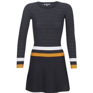 MORGAN - Korte Jurk - Blauw - Lange Mouwen - Viscose Materiaal