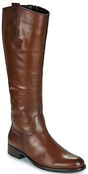 GABOR - Kuitlaarzen - Donkerbruin - Leer - Blokhak - Ritssluiting