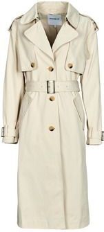 Trenchcoat - Effen - Lange Jas - Geplooide Rug - Voorzakken - Afneembare Riem