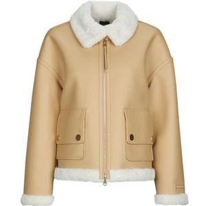 Armani Exchange - Dames - Zwarte Shearling Jas - Regular Fit - Herfst Winter