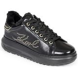 Karl Lagerfeld - Sneakers Laag - Zwart - Glad Leer - Met Plateau