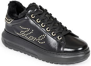 Karl Lagerfeld - Sneakers Laag - Zwart - Glad Leer - Met Plateau