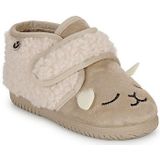 Victoria Ojalá Unisex Fur Slippers Animals & Strap & Matching Sole 105119 for Kids BEIGE 18