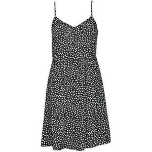 Pieces - Pctala Slip Dress Noos - Damesjurk - Zwart met Stippen