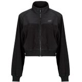 Tommy Jeans Fleece jas  zwart / wit