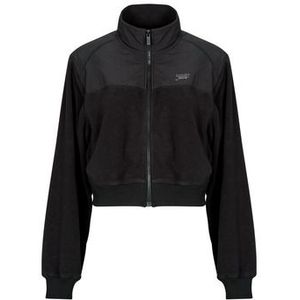 Tommy Jeans Fleece jas  zwart / wit