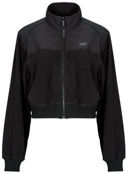 Tommy Jeans Fleece jas  zwart / wit