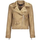 Only - ONLSCOOTIE - Leren Jas - Beige - Dames