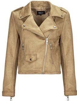 Only - ONLSCOOTIE - Leren Jas - Beige - Dames