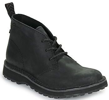 Clarks - Solsbury DB - Enkellaarsjes - Zwart - Leer