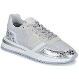 Philippe Model - Animal Metal_Argent - Sneakers - Zilver - Stof en Kalfsleer